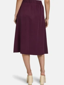 Cartoon Röcke<Damen A-Linien-Rock aubergine uni