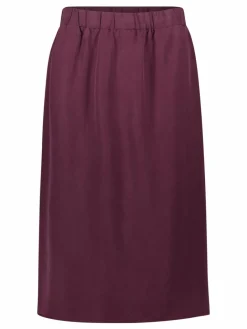 Cartoon Röcke<Damen A-Linien-Rock aubergine uni