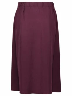 Cartoon Röcke<Damen A-Linien-Rock aubergine uni