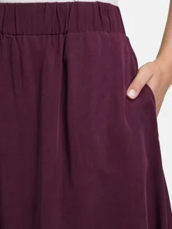 Cartoon Röcke<Damen A-Linien-Rock aubergine uni