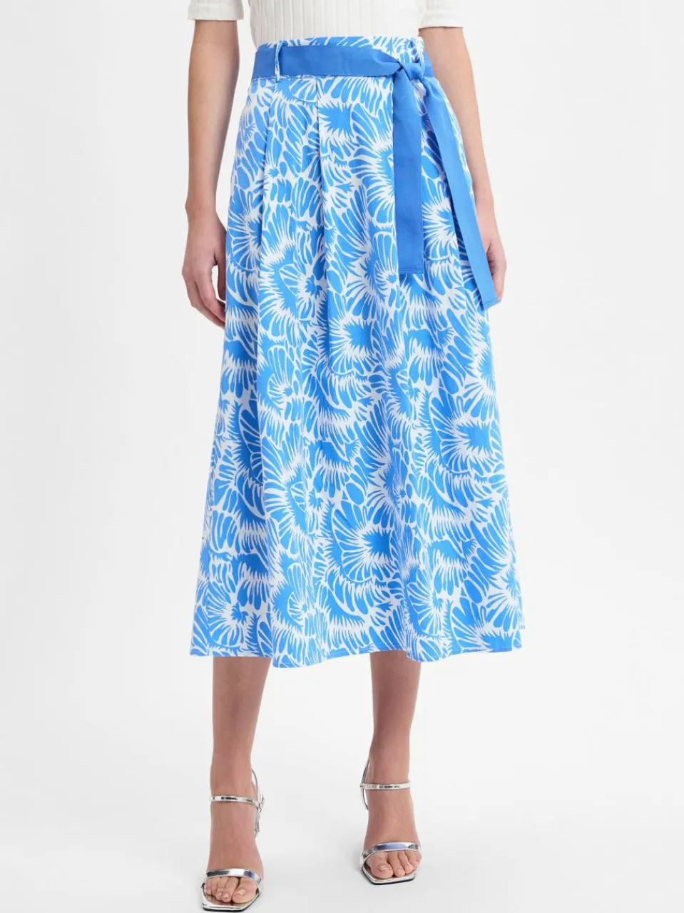 More & More Röcke<Damen A-Linien-Rock blau weiß gemustert