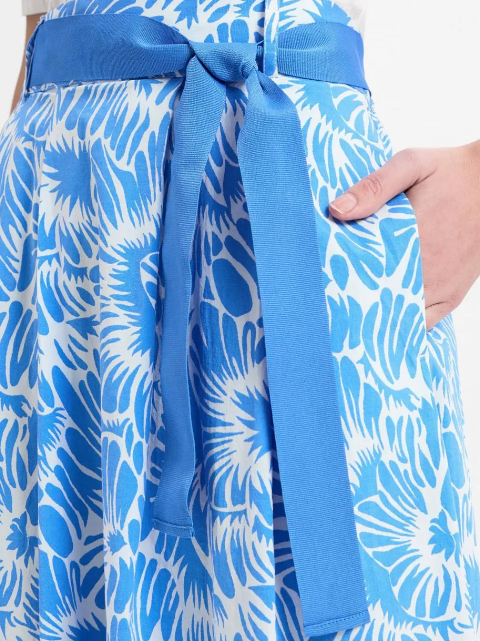 More & More Röcke<Damen A-Linien-Rock blau weiß gemustert