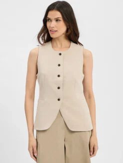 Msch Copenhagen Jacken & Westen<Damen Anzugweste - MSCHMirabelle Michelle beige uni