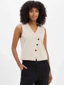 Opus Jacken & Westen<Damen Anzugweste - Warfa kitt meliert