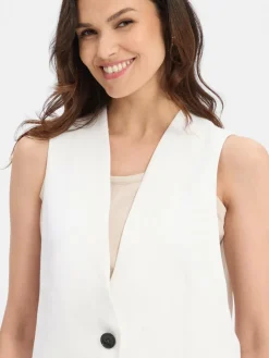 EDITED Jacken & Westen<Damen Anzugweste mit Leinenanteil - Willow weiß uni