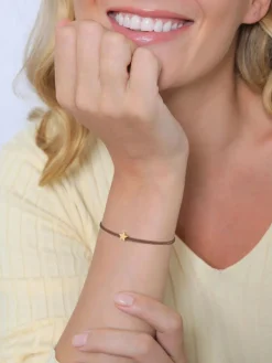 Elli Schmuck<Damen Armband braun uni