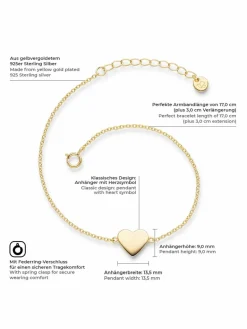 Glanzstücke München Schmuck<Damen Armband - Herz gold uni