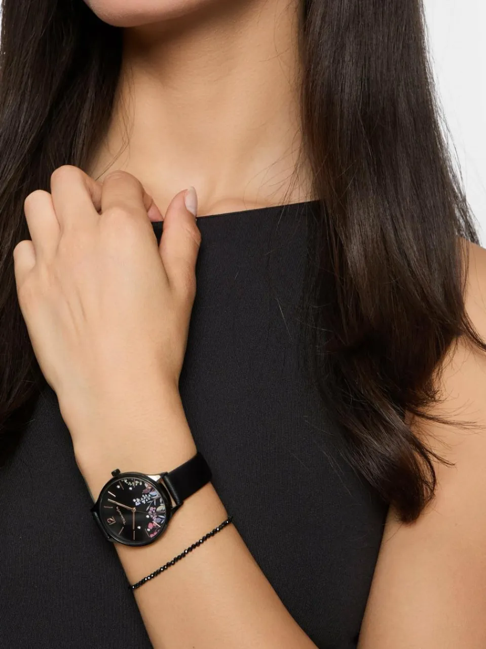 Tamaris Uhren<Damen Armbanduhr schwarz uni