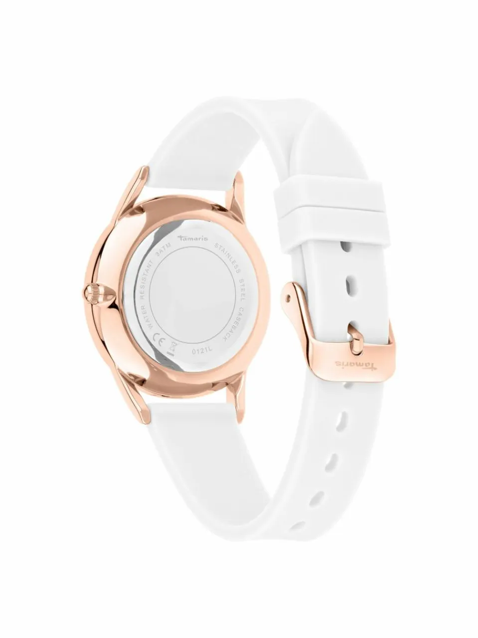 Tamaris Uhren<Damen Armbanduhr weiß uni