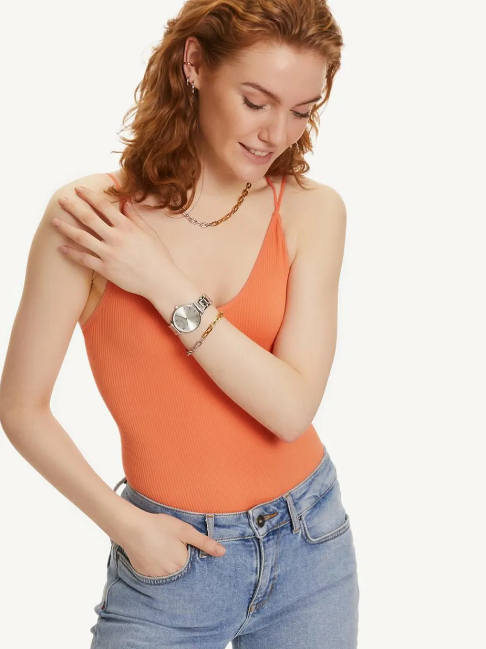 Tamaris Uhren<Damen Armbanduhr silber uni