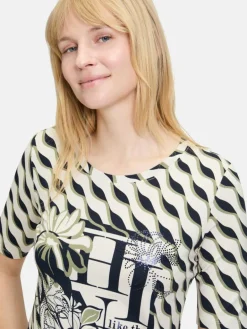 Betty Barclay Shirts & Tops<Damen Basic Shirt beige mehrfarbig gemustert