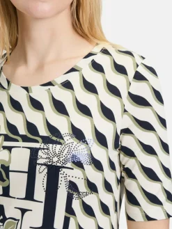 Betty Barclay Shirts & Tops<Damen Basic Shirt beige mehrfarbig gemustert