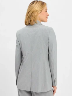 Marie Lund Blazer<Damen Baukasten-Blazer hellgrau gestreift