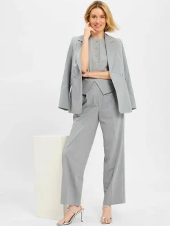 Marie Lund Blazer<Damen Baukasten-Blazer hellgrau gestreift