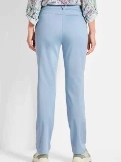 Goldner Hosen<Damen Baumwollhose CARLA - Leichte Baumwoll-Hose CARLA hellblau uni