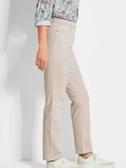 Goldner Hosen<Damen Baumwollschlupfhose LOUISA - Leichte Baumwollschlupfhose LOUISA kitt uni