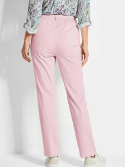 Goldner Hosen<Damen Baumwollschlupfhose LOUISA - Leichte Baumwollschlupfhose LOUISA rosa uni