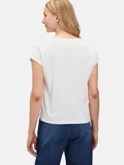 Cartoon Shirts & Tops<Damen Baumwollshirt weiß bedruckt