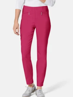 Goldner Hosen<Damen Bengalinhose - Schlupfhose LOUISA mit Steppnähten pink uni