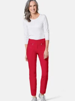 Goldner Hosen<Damen Bengalinhose - Schlupfhose LOUISA mit Steppnähten rot uni