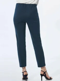 Goldner Hosen<Damen 7/8-Bengalinhose - Stretchhose LOUISA, dehnbar & mit Taschen marine uni