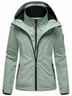 Marikoo Jacken & Westen<Damen Übergangsjacke - Erdbeere mint uni