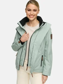 Marikoo Jacken & Westen<Damen Übergangsjacke - Erdbeere mint uni