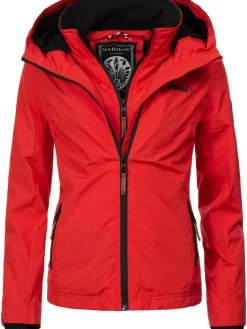 Marikoo Jacken & Westen<Damen Übergangsjacke - Erdbeere rot uni