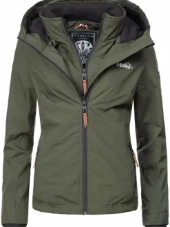 Marikoo Jacken & Westen<Damen Übergangsjacke - Erdbeere oliv uni