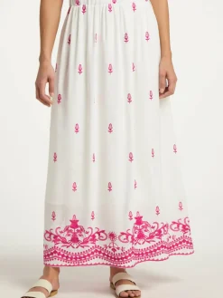 IZIA Röcke<Damen Bestickter Maxirock pink uni