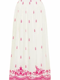 IZIA Röcke<Damen Bestickter Maxirock pink uni