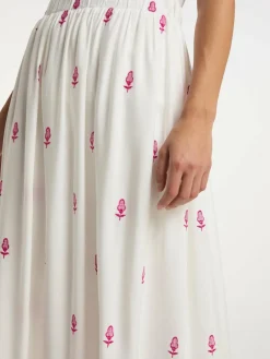 IZIA Röcke<Damen Bestickter Maxirock pink uni