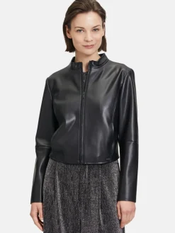Betty & Co Blazer<Damen Bikerjacke schwarz uni