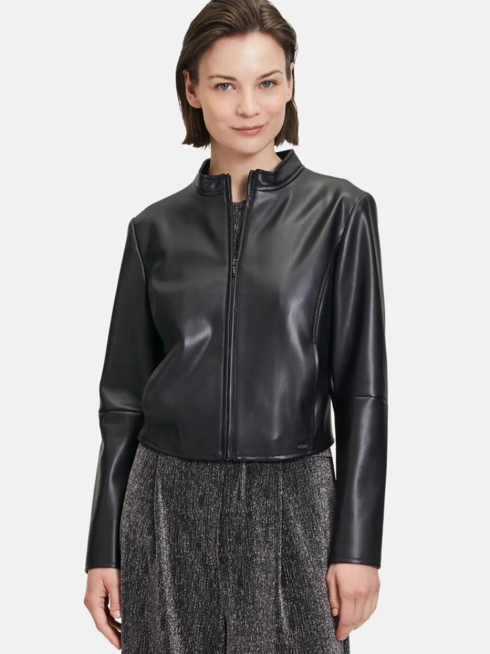 Betty & Co Blazer<Damen Bikerjacke schwarz uni
