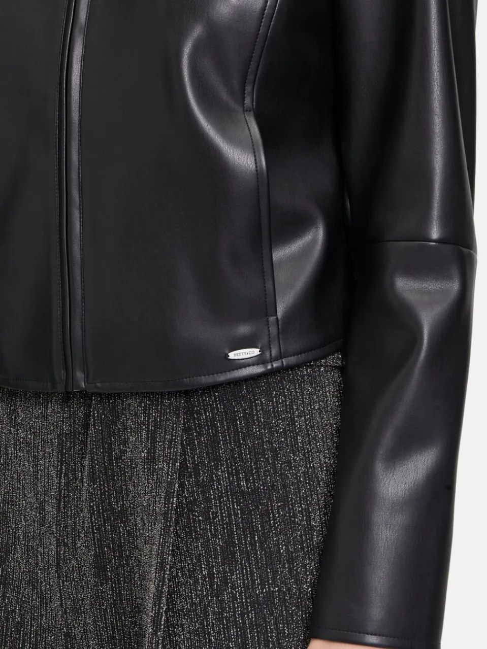 Betty & Co Blazer<Damen Bikerjacke schwarz uni