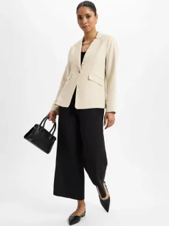 zero Blazer<Damen Blazer beige uni