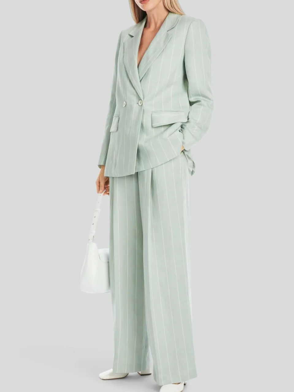 Marc Cain Blazer<Damen Blazer hellblau gestreift