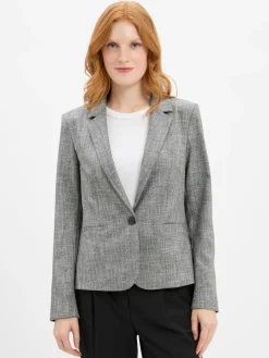 comma Blazer<Damen Blazer schwarz weiß gemustert