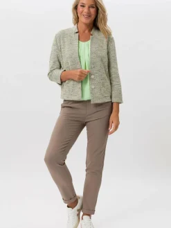 Frank Walder Blazer<Damen Blazer grün mehrfarbig uni