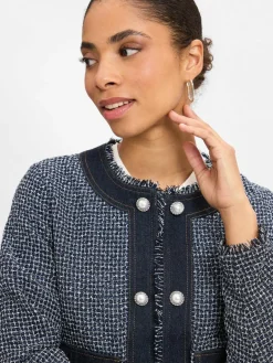 s.Oliver BLACK LABEL Blazer<Damen Blazer marine denim strukturiert