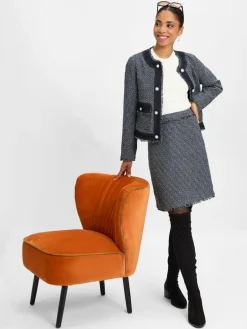 s.Oliver BLACK LABEL Blazer<Damen Blazer marine denim strukturiert