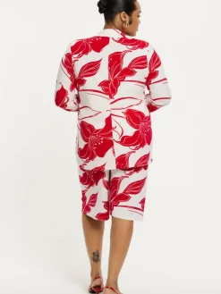 YOEK Blazer<Damen Blazer rot bedruckt