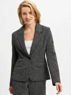 s.Oliver BLACK LABEL Blazer<Damen Blazer schwarz weiß meliert