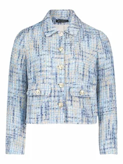 Betty Barclay Blazer<Damen Blazer-Jacke blau gemustert