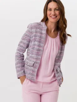 Frank Walder Sweatshirts & Sweatjacken<Damen Blazerjacke mehrfarbig gemustert