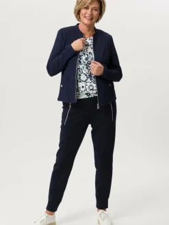 Frank Walder Sweatshirts & Sweatjacken<Damen Blazerjacke marine blau uni