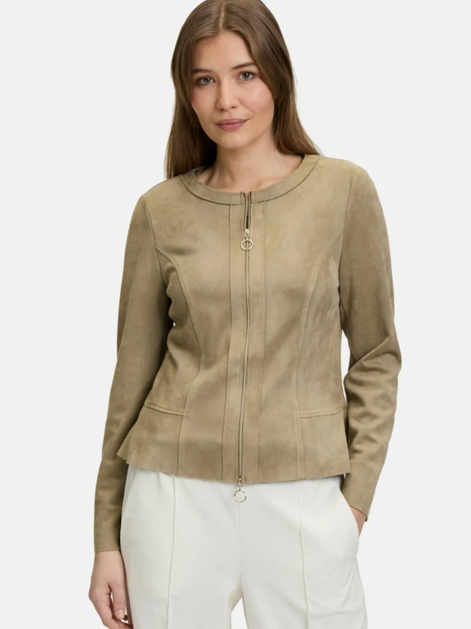 Betty Barclay Blazer<Damen Blazer-Jacke taupe uni