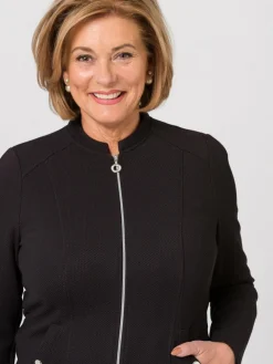 Frank Walder Sweatshirts & Sweatjacken<Damen Blazerjacke schwarz uni