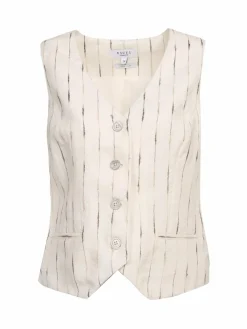 Vicci Germany Blusen<Damen Blazerweste ecru gestreift
