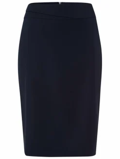 Frank Walder Röcke<Damen Bleistiftrock marine blau uni